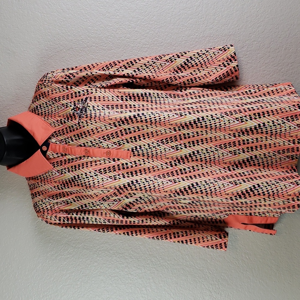 Kate Lord | Women's Orange Golf Performance Continental Flagstaff Ariz Polo L